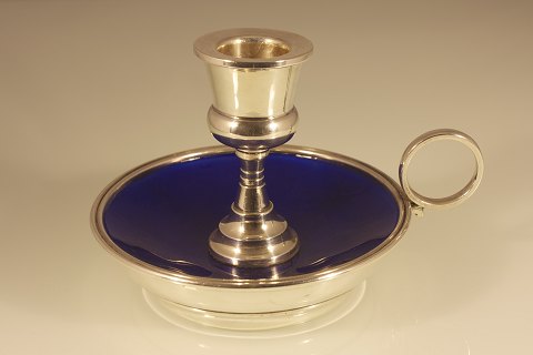 Candlestick in sterling silver with enamel