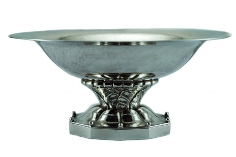 Georg Jensen; an oval bowl in sterling silver