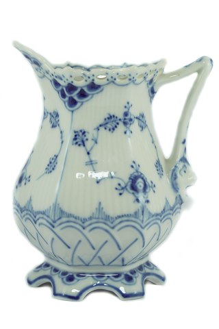 Royal Copenhagen, blue fluted full lace; A cream jug of porcelain #1140