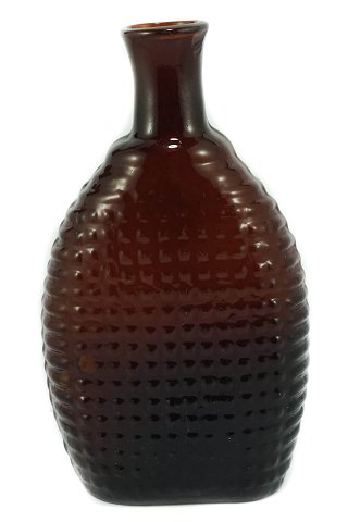 Kastrup; A brown glass hipp flask