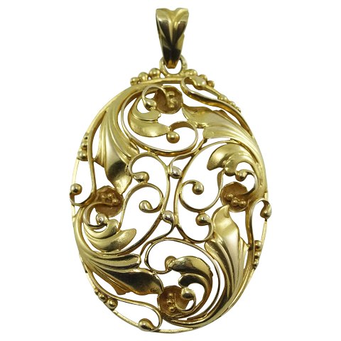 Viggo Wollny; A pendant of 14k gold