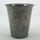 Drinking cup in pewter from the navy hospital, Copenhagen.
