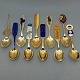 Anton Michelsen Christmas spoons of gilt silver and enamel