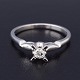 A diamond ring, 0,15 ct. W-VS, mounted in 18k white gold