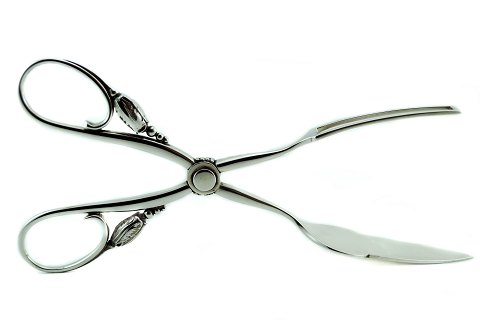 Georg Jensen; Magnolia/Blossom sandwich tong in sterling silver