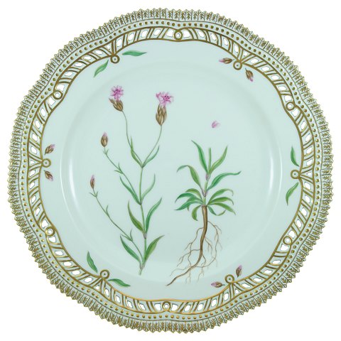 Royal Copenhagen, Flora Danica; Dinner plate #3553 of porcelain