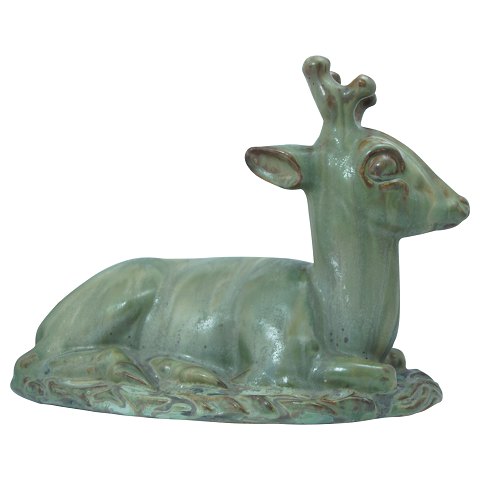 Axel Salto; A stoneware figurine, a deer