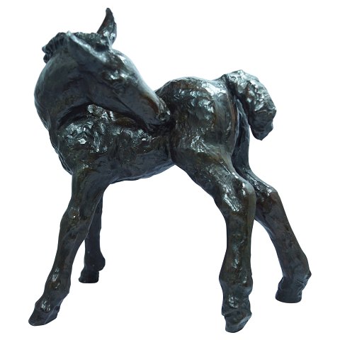 Just Andersen; A figurine of disko metal, a foal #2333
