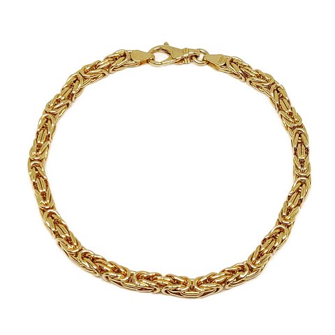 A bracelet of 14k gold, w. 4 mm