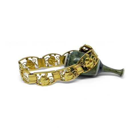 Th. Frederiksen; Bracelet in 14k gold