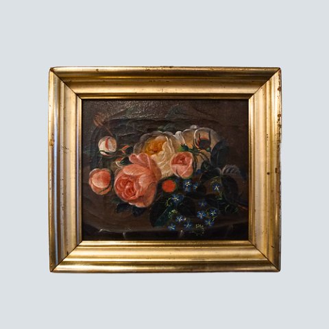 Small oil painting of flowers