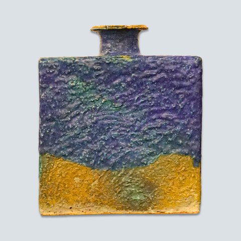Annikki Hovisaari for Arabia; Ceramic vase with blue glaze Annikki Hovisaari for Arabia; Ceramic vase with blue glaze