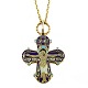 Crucifix Marks of 14 kt. gold with enamel. Bernard Hertz