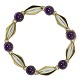 Th. Skat-Rørdam;
A bracelet of 14k gold set with amethysts