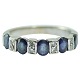 Ring of 14k white gold set with sapphires and brillants