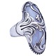 Georg Jensen; Moonlight Blossom ring of sterling silver, set with a blue 
chalcedony #18