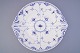 Royal Copenhagen, blue fluted half lace; A cake dish of porcelain #666