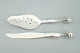 Georg Jensen; An early cake server set in massive hallmarked silver #38, 1927