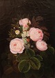 I. L. Jensen school; An oil painting, flowers