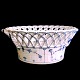 Royal Copenhagen, blue fluted full lace porcelain; A round fruit basket, early