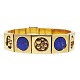 Ove Fogh Pedersen; A bracelet in 14k gold set with lapis lazuli