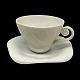 Royal Copenhagen, Arje Griegst; White Triton mokka cup and saucer #14179