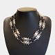 Georg Jensen; Necklace in sterling silver set with onyx #15