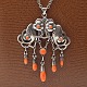 Evald Nielsen; A jugend necklace of silver set with corals