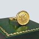 Ring i 14 kt. guld, motiv af hoved i profil