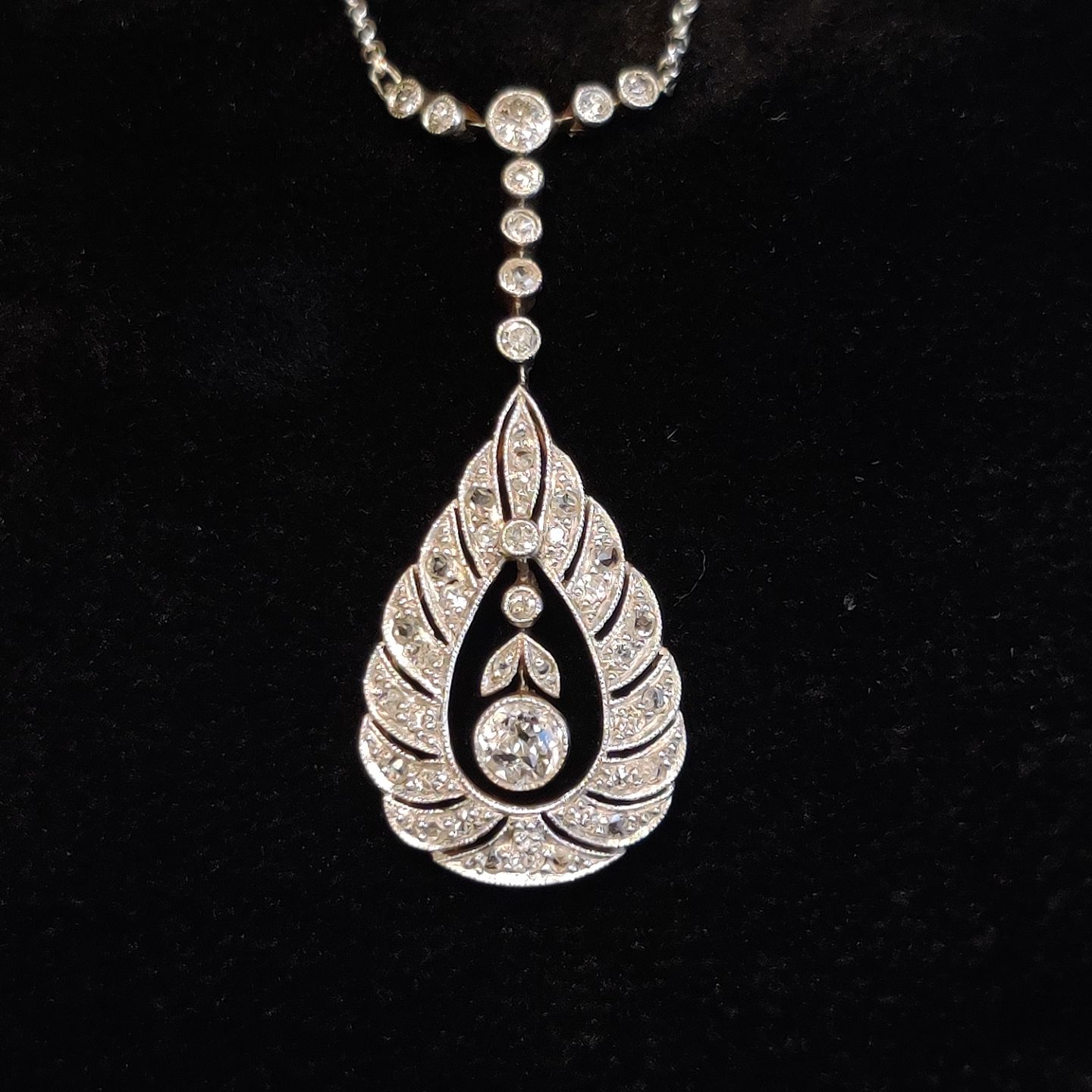 Sapphire & Diamond Necklace ~ Circa 1920's – Fancy Flea Antiques